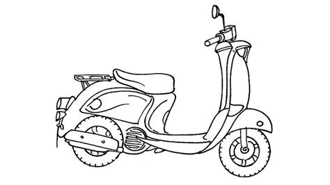 Dibujo De Scooter Para Colorear Y Pintar 51262