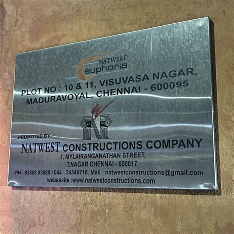 Rectangular Stainless Steel Sign Board For Outdoor Rs 3500sq Ft Id