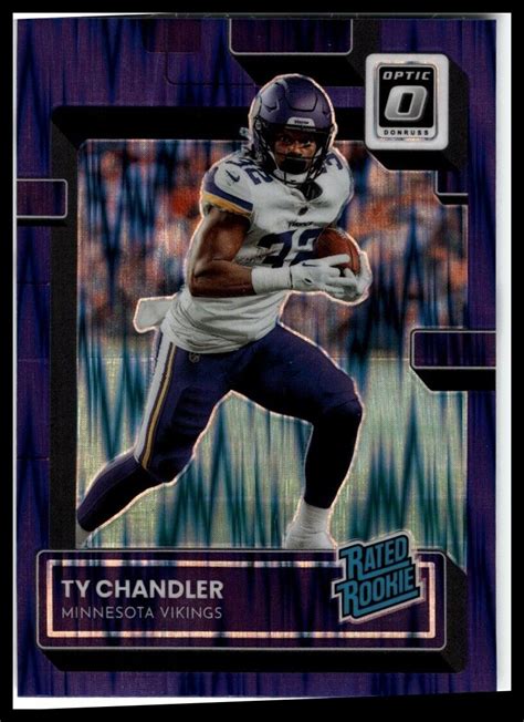 Donruss Optic Football 282 Ty Chandler Purple Shock Prizm Rated Rookie