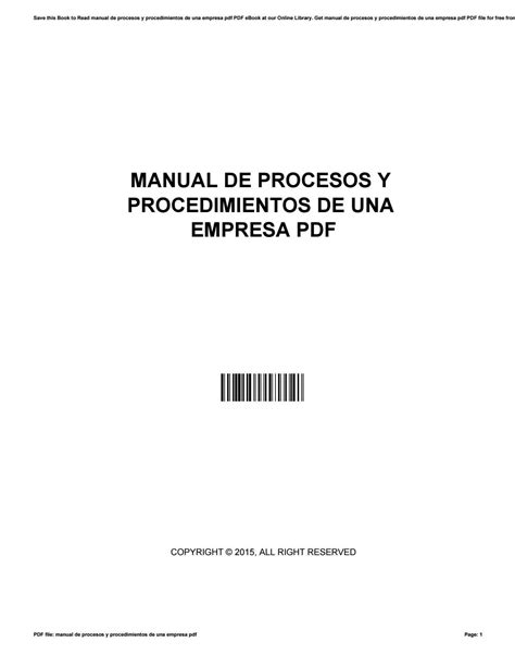 Manual De Procesos Y Procedimientos Pdf Image To U