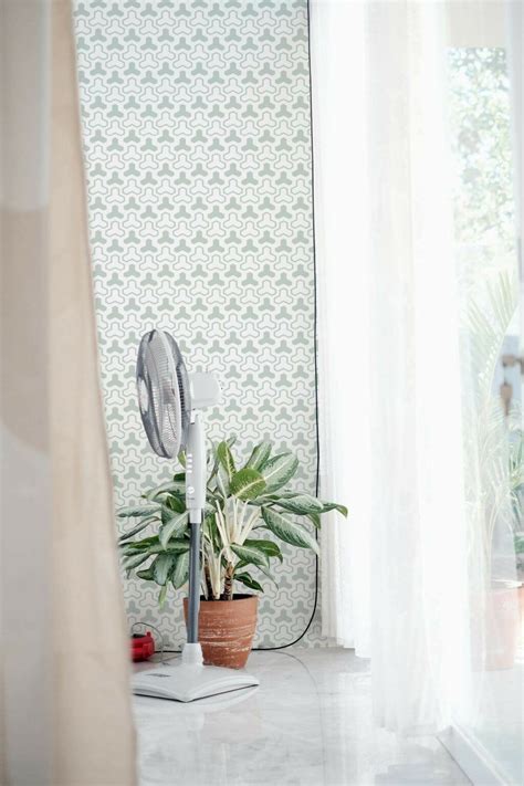 White and green geometric shapes Peel and Stick Wallpaper or Non-pasted