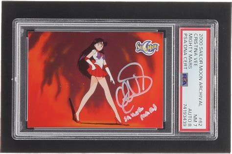 Cristina Vee Signed Mighty Mars 2000 Dart FlipCards Sailor Moon ...