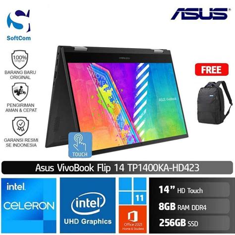 Promo Asus Vivobook Go Flip Tp Ka Hd Laptop In Celeron