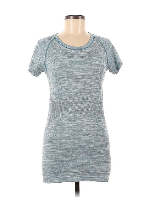 Lululemon Athletica Color Block Gray Blue Active T Shirt Size