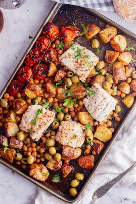 Easy Cod Traybake With Tomato Potato And Chickpeas • The Cook Report