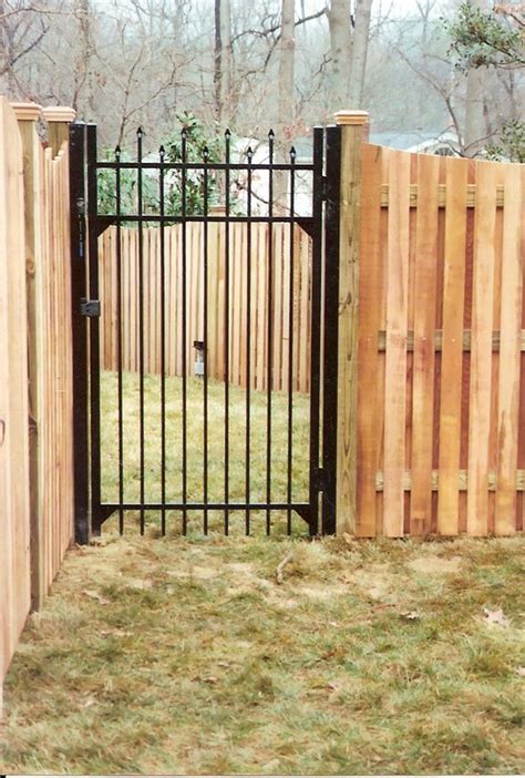 Wood Fence Metal Gate Woodsinfo