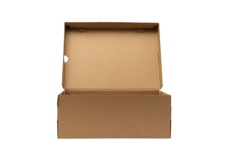 Premium Photo Brown Cardboard Shoes Box With Lid For Shoe Or Sneaker