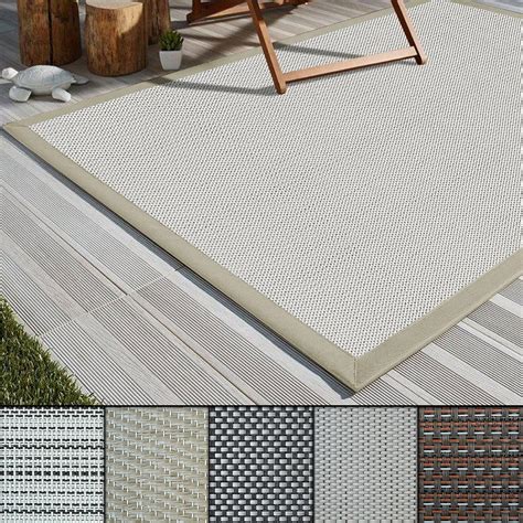 Tapis Extérieur Terasse avec Bordure Idéal pour Balcon Jardin