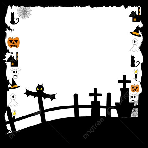 Halloween Border, Halloween Art, Halloween Border Design, Halloween Bat ...