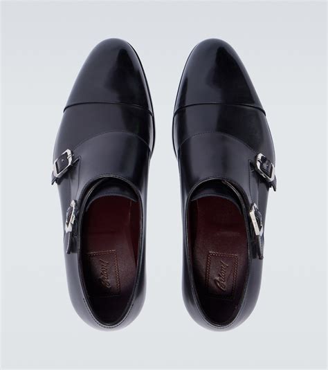 Leather Monk Strap Shoes In Black Brioni Mytheresa
