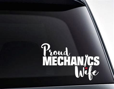 Decals And Skins Mechanic Wife Stickers Mechanic Wife Decals Proud