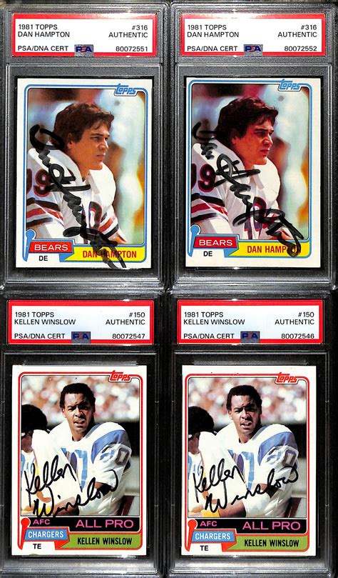 Lot Detail Lot Of 4 PSA DNA Authentic Hall Of Fame Football Rookie