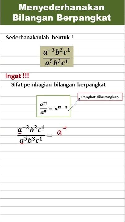 Cara Mudah Menyederhanakan Bilangan Berpangkat Perpangkatan Part 2