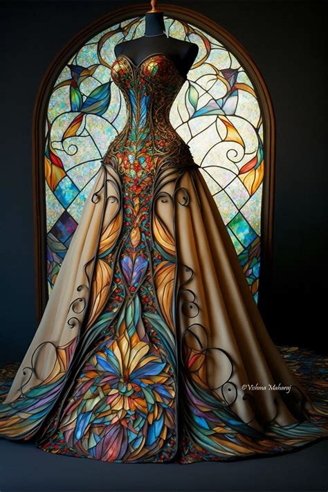 Stained Glass Gown In Digital Dress Gowns Dress Up