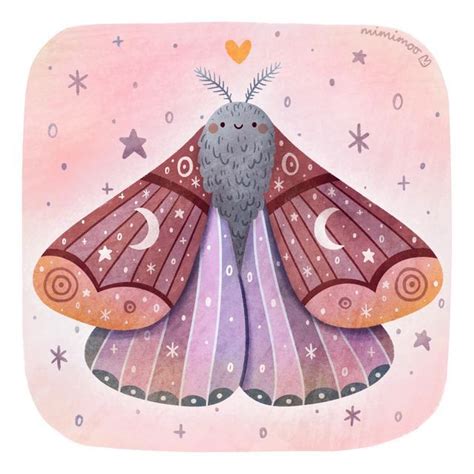 Mimi Purnell Illustrator On Instagram A Little Happy Moon Moth That