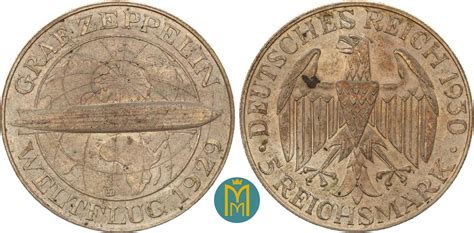 Weimarer Republik Reichsmark D Zeppelin Fast Vorz Glich Ma Shops