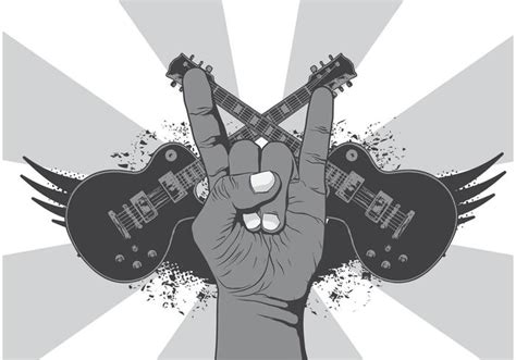 Rock n Roll Music Symbol Vector Background 83335 Vector Art at Vecteezy