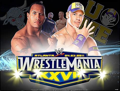 WWE WrestleMania XXVII - The Rock Vs John Cena Wallpaper ~ Unleashed ...