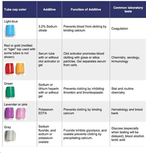 Tube cap colour | Phlebotomy, Test tube, Medical laboratory science