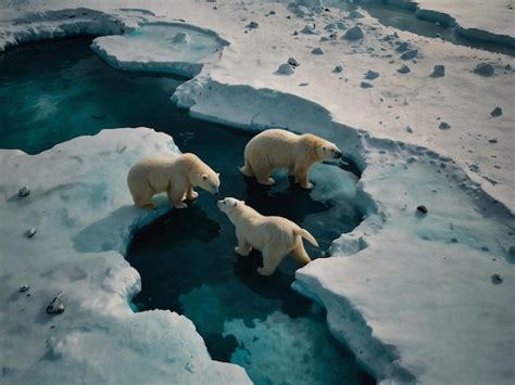 Ethereal Encounters Aerial Views Of Polar Bears In Their Arctic Habitat