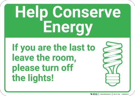 Go Green Help Conserve Energy Turn Off Lights When Leaving 46 Off