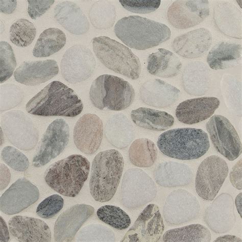 Puebla Greige Pebble Tile Stone Tile By Msi Smot Peb Puegrei
