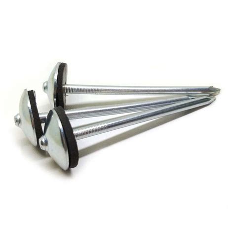 Galvanized Umbrella Head Roofing Nails With Washer Twisted Corrugated