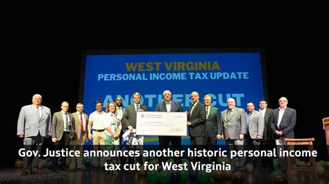 Gov Justice Announces Another Historic Personal Income Tax Cut For West Virginia