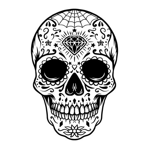 Sugar skull vector art 13373991 Vector Art at Vecteezy