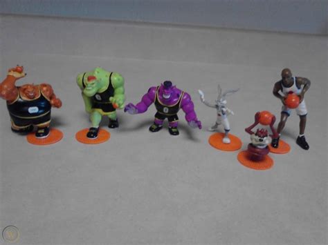6 Vintage Wb Space Jam Pvc Cake Topper Figures Monstars Jordan