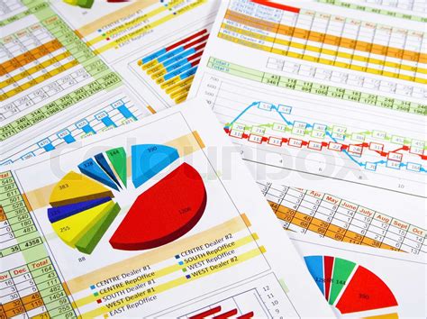 Annual Report in Charts and Diagrams | Stock image | Colourbox