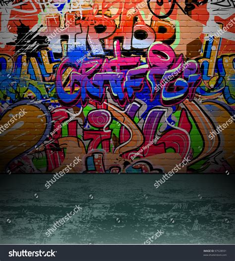 Graffiti Wall Background Urban Street Grunge Stock Vector (Royalty Free ...