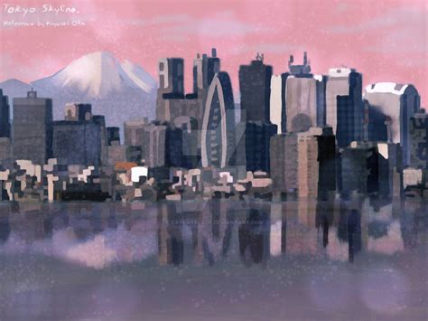 tokyo skyline by datcatfloof on DeviantArt