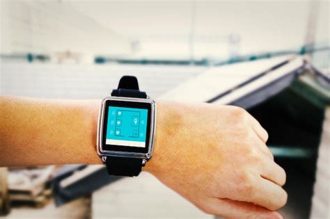 Premium Photo | Composite image of smartwatch on wrist