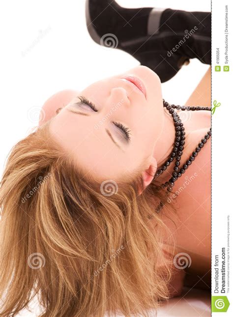 Beautiful Naked Woman Stock Photo Image Of Boots Alluring