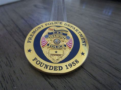 Fremont Police Department Ca Community Service Officer Challenge Coin