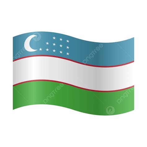 Vector Realistic Illustration Of Uzbekistan Flag Uzbekistan Flag