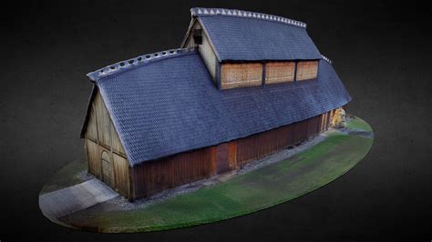 Viking mead hall (Borre gildehallen) - Download Free 3D model by Mario ...