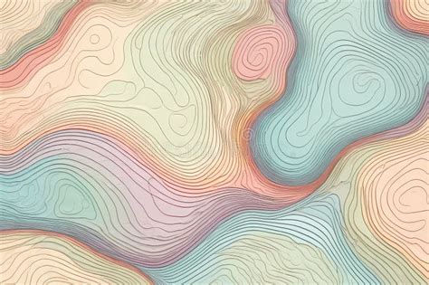 Abstract Topographical Map With Lines And Curves Textured Backgrounds
