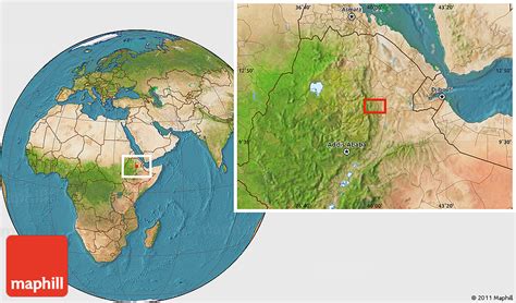 Satellite Location Map Of Kombolcha