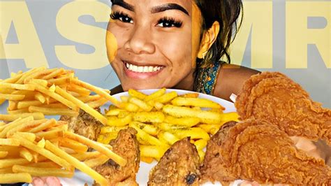 Fries And Fried Chicken Asmr 🍗🍟 Home Made Youtube