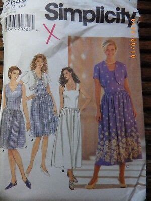 Simplicity Pattern Misses Jacket Dress Sz Uncut Ebay