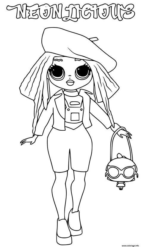 Coloriage Neonlicious Lol Omg Dessin Poupee Lol Imprimer