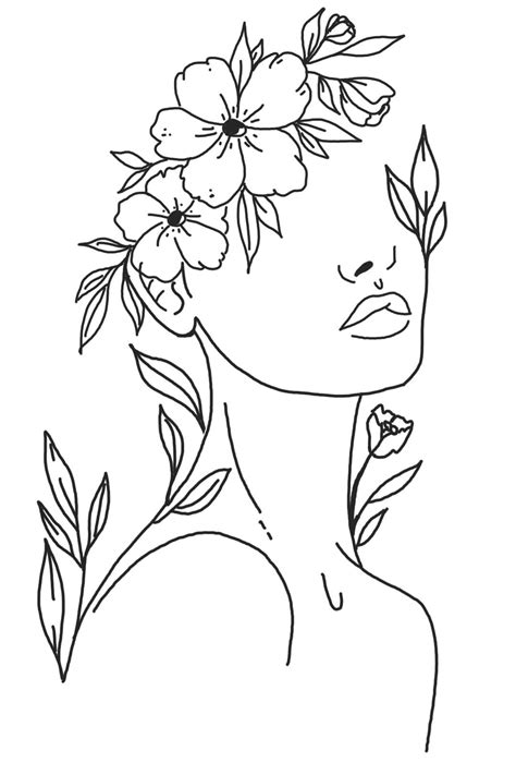 Line Art Tumblr Outline Drawings Aesthetic Drawing Outline Art | Images ...