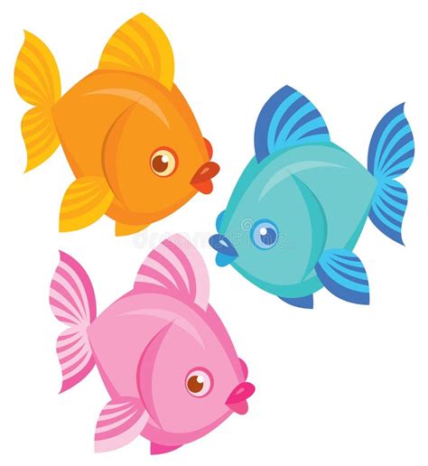 Peces De Agua Salada Coloridos Ilustración del Vector Ilustración de