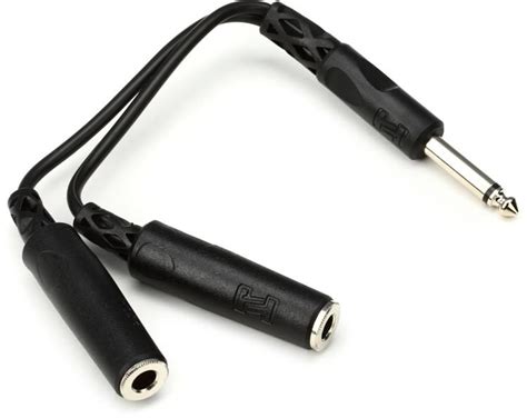 Hosa YPP 111 Y Cable 1 4 Inch TS Male To Dual 1 4 Inch TS Female