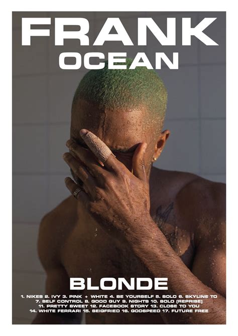 Blonde Frank Ocean Album Poster Movie Poster Wall Photo Album