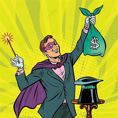 magician  dollar money costume finance entertainment vector