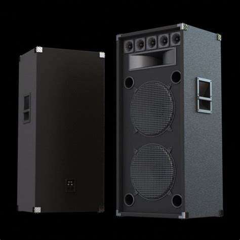 Big Black Speakers 3d Model Cgtrader