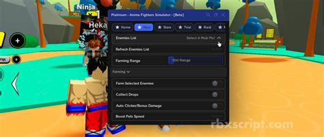 Anime Fighters Simulator Auto Farm Enemies Auto Collect Drops More